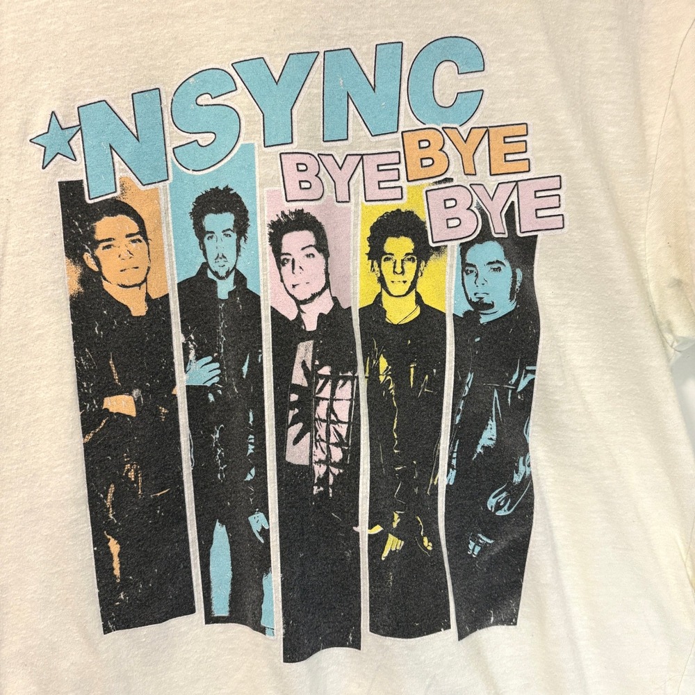 NSYNC Bye Bye Bye Graphic Tee Boy Band Pop Music‎ T-Shirt Medium y2k
